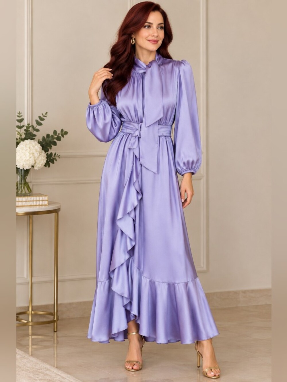 Cinq A Sept BELLA Silk DRESS In Lavander Mist 8